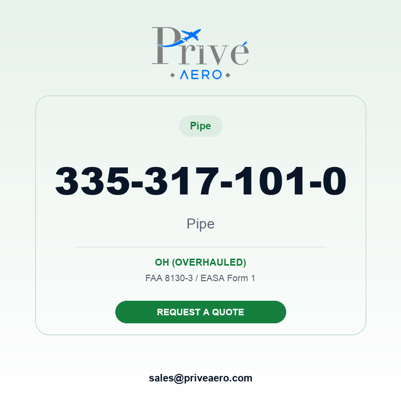 P/N 335-317-101-0 Pipe 335-317-101-0 Pipe – Privé Aero