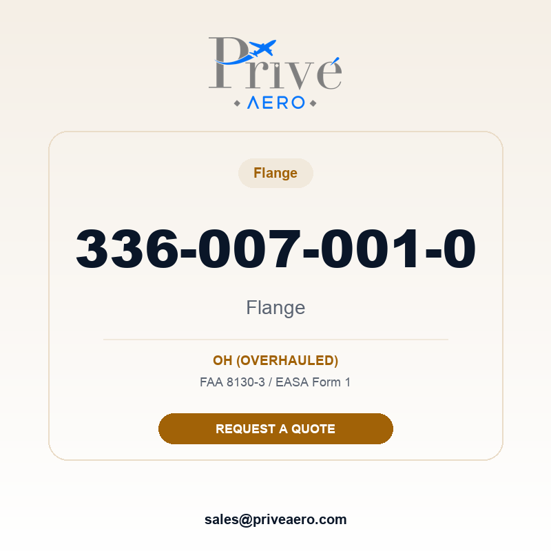 P/N 336-007-001-0 Flange 336-007-001-0 Flange – Privé Aero