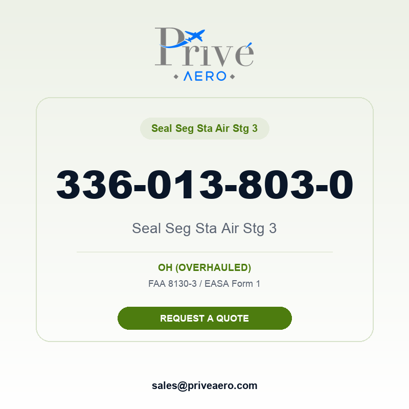 P/N 336-013-803-0 Seal Seg Sta Air Stg 3 336-013-803-0 Seal Seg Sta Air Stg 3 – Privé Aero