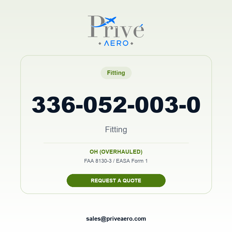 P/N 336-052-003-0 Fitting 336-052-003-0 Fitting – Privé Aero