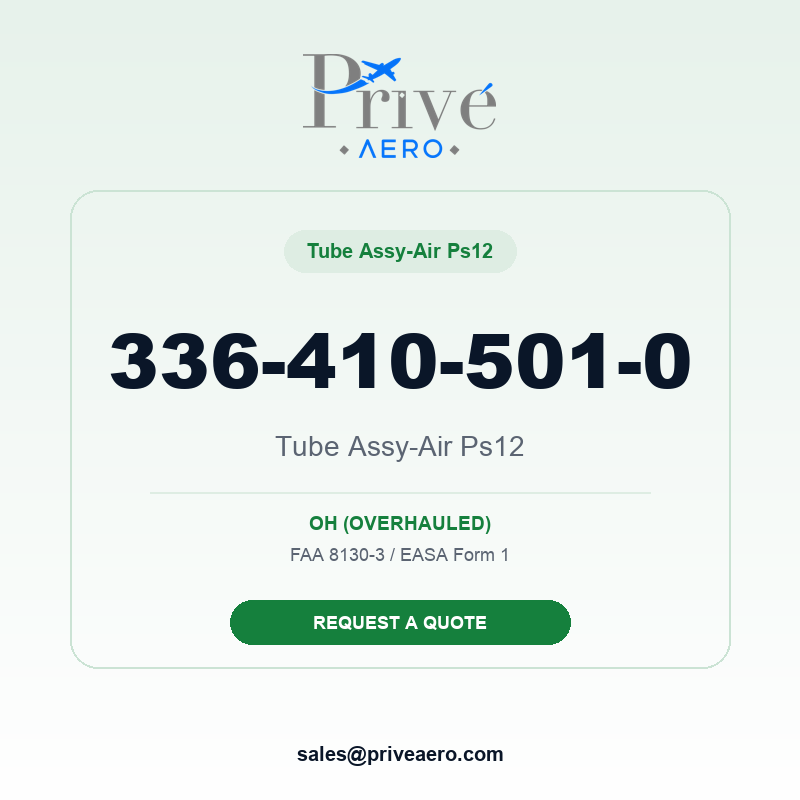 P/N 336-410-501-0 Tube Assy-Air Ps12 336-410-501-0 Tube Assy-Air Ps12 – Privé Aero
