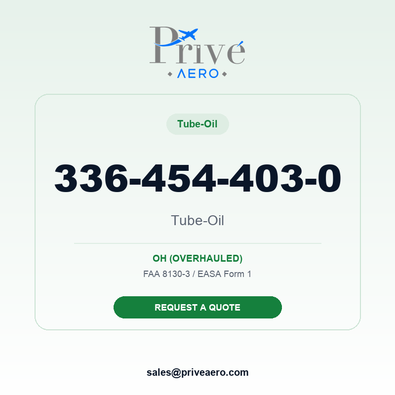 P/N 336-454-403-0 Tube-Oil 336-454-403-0 Tube-Oil – Privé Aero