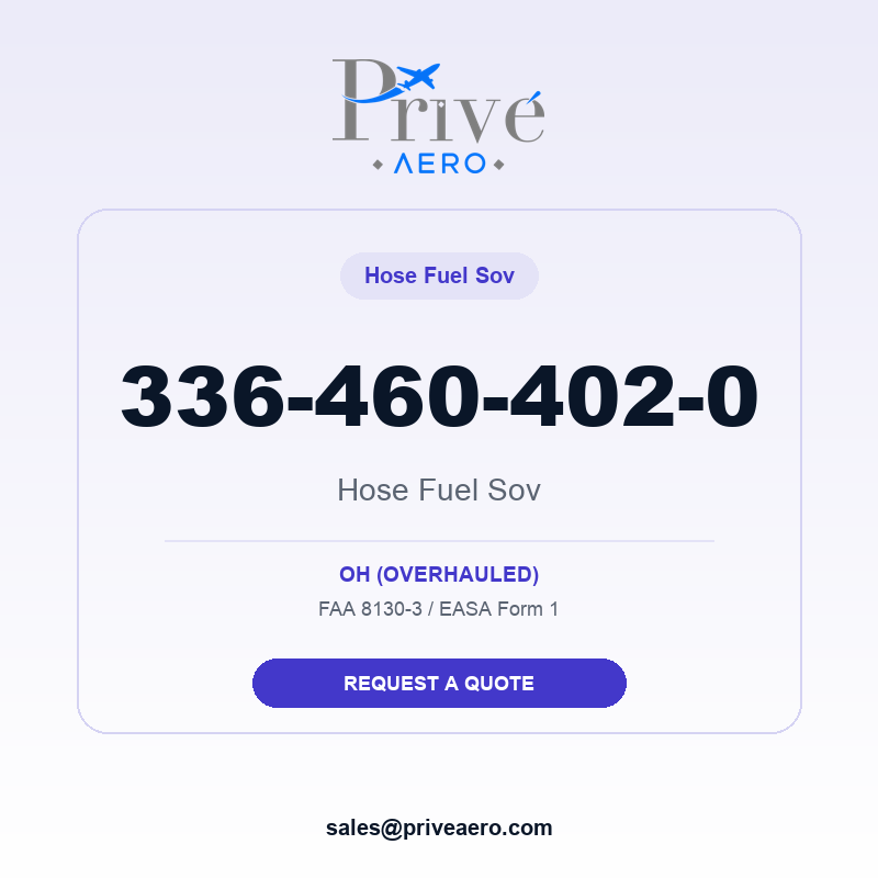 P/N 336-460-402-0 Hose Fuel Sov 336-460-402-0 Hose Fuel Sov – Privé Aero