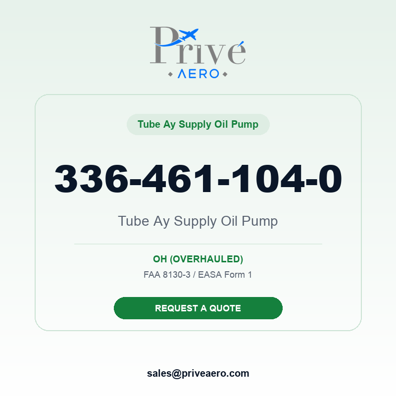 P/N 336-461-104-0 Tube Ay Supply Oil Pump 336-461-104-0 Tube Ay Supply Oil Pump – Privé Aero