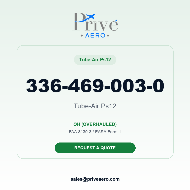 P/N 336-469-003-0 Tube-Air Ps12 336-469-003-0 Tube-Air Ps12 – Privé Aero