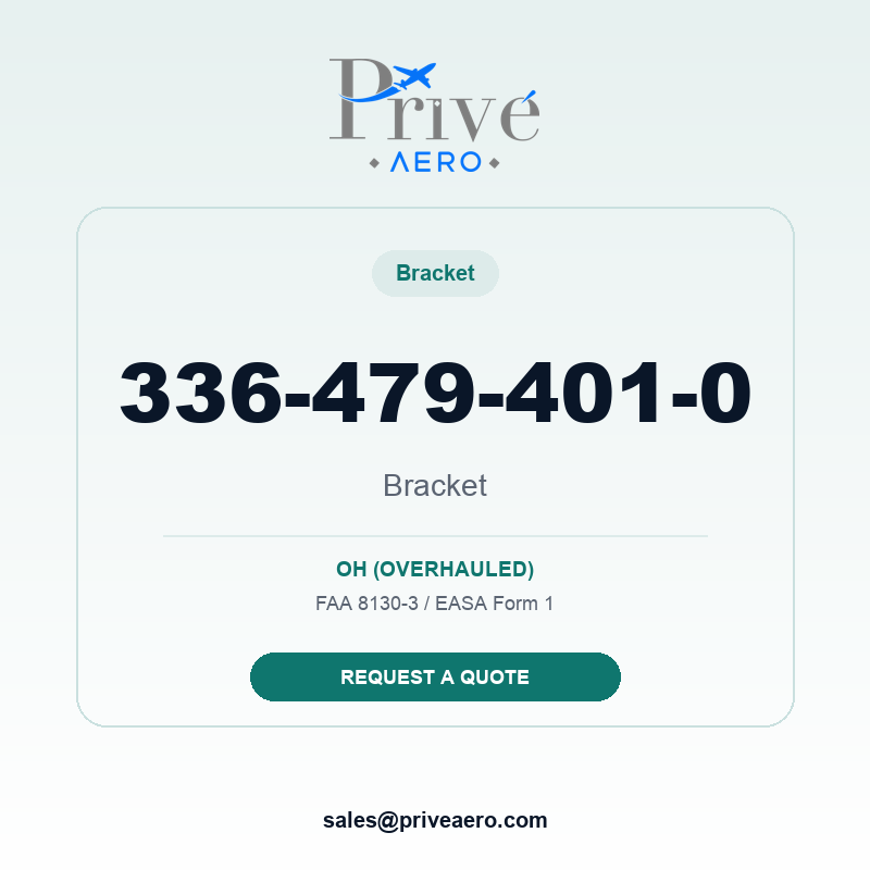 P/N 336-479-401-0 Bracket 336-479-401-0 Bracket – Privé Aero