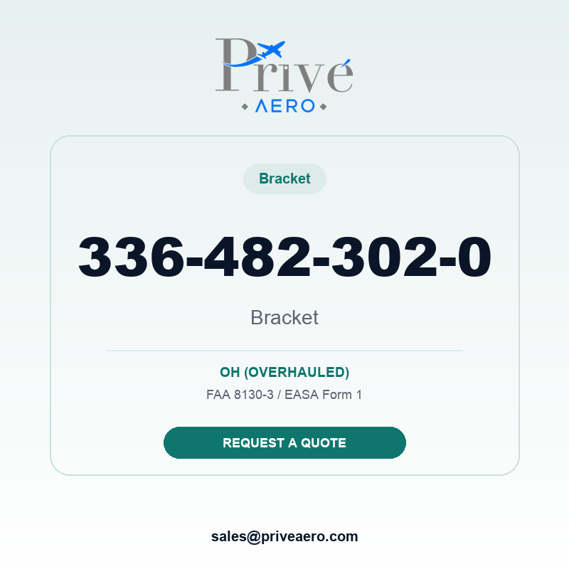 P/N 336-482-302-0 Bracket 336-482-302-0 Bracket – Privé Aero
