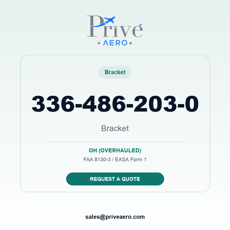 P/N 336-486-203-0 Bracket 336-486-203-0 Bracket – Privé Aero