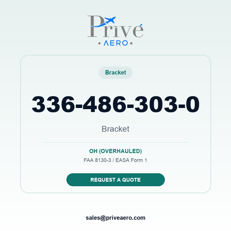 P/N 336-486-303-0 Bracket 336-486-303-0 Bracket – Privé Aero