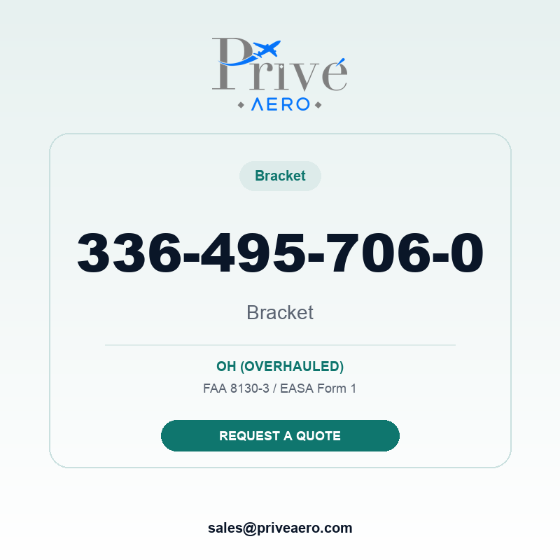 P/N 336-495-706-0 Bracket 336-495-706-0 Bracket – Privé Aero