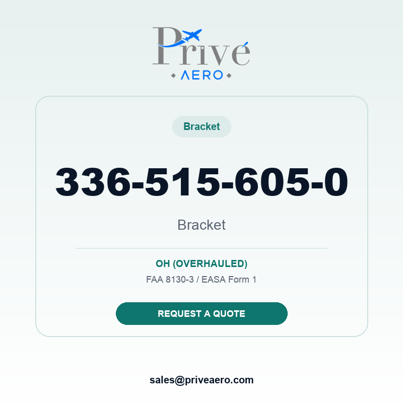 P/N 336-515-605-0 Bracket 336-515-605-0 Bracket – Privé Aero