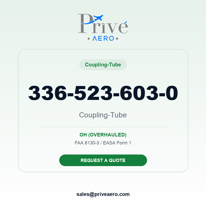 P/N 336-523-603-0 Coupling-Tube 336-523-603-0 Coupling-Tube – Privé Aero