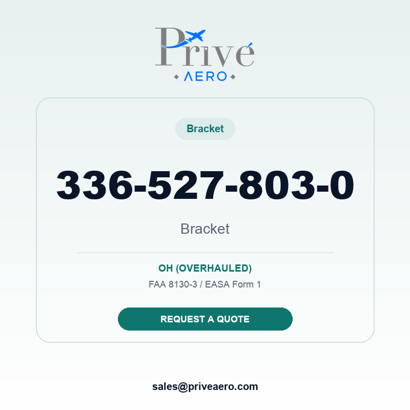 P/N 336-527-803-0 Bracket 336-527-803-0 Bracket – Privé Aero