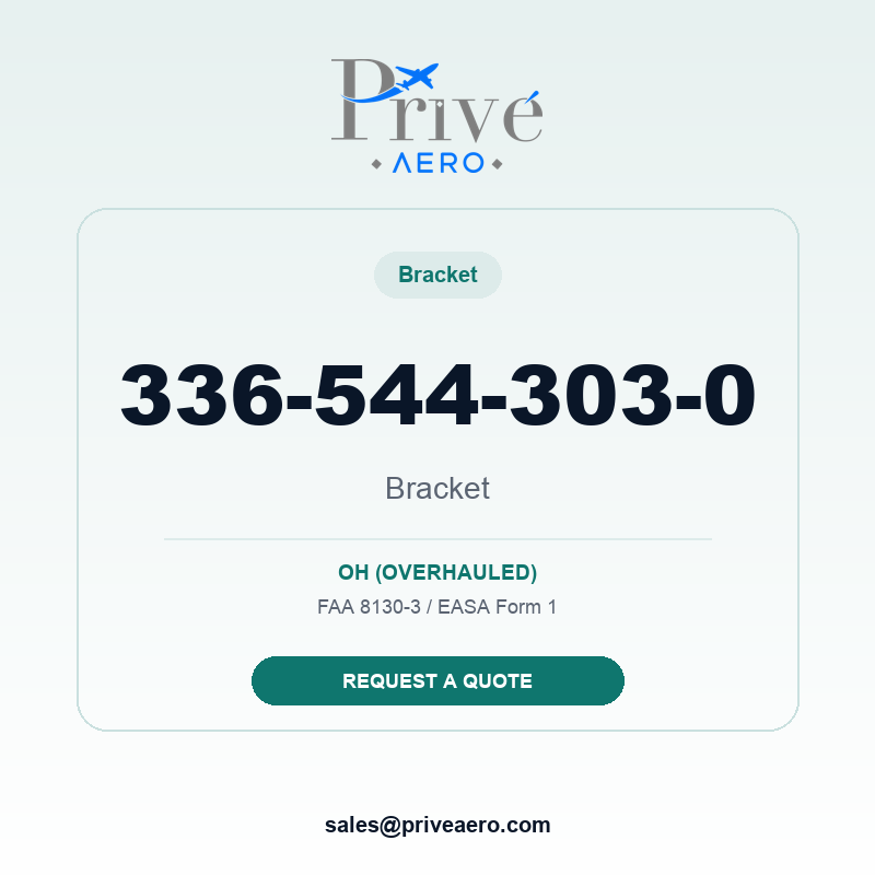 P/N 336-544-303-0 Bracket 336-544-303-0 Bracket – Privé Aero