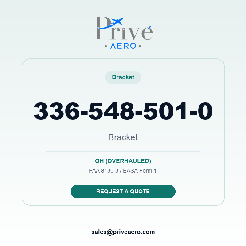 P/N 336-548-501-0 Bracket 336-548-501-0 Bracket – Privé Aero