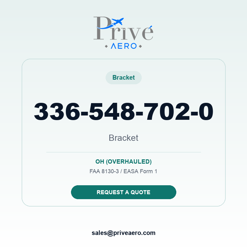 P/N 336-548-702-0 Bracket 336-548-702-0 Bracket – Privé Aero