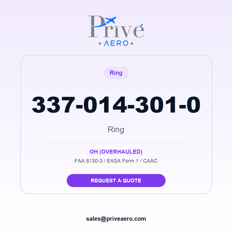 P/N 337-014-301-0 Ring 337-014-301-0 Ring – Privé Aero