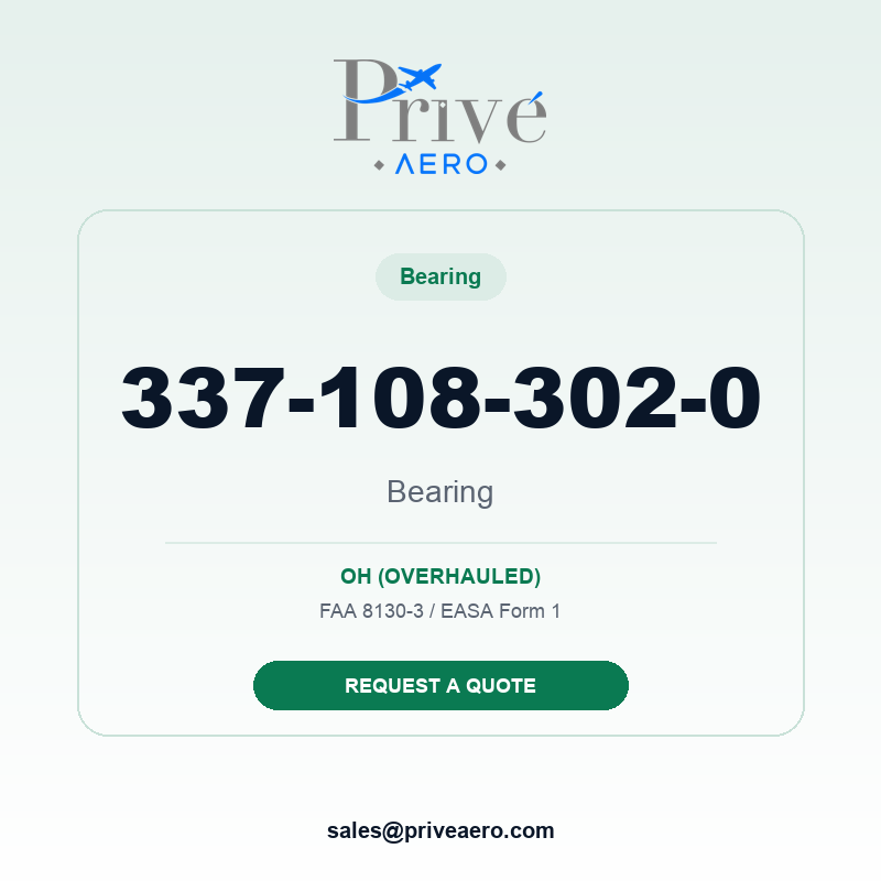 P/N 337-108-302-0 Bearing 337-108-302-0 Bearing – Privé Aero
