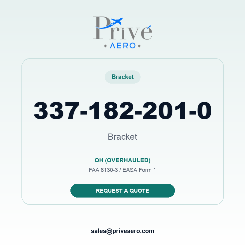 P/N 337-182-201-0 Bracket 337-182-201-0 Bracket – Privé Aero