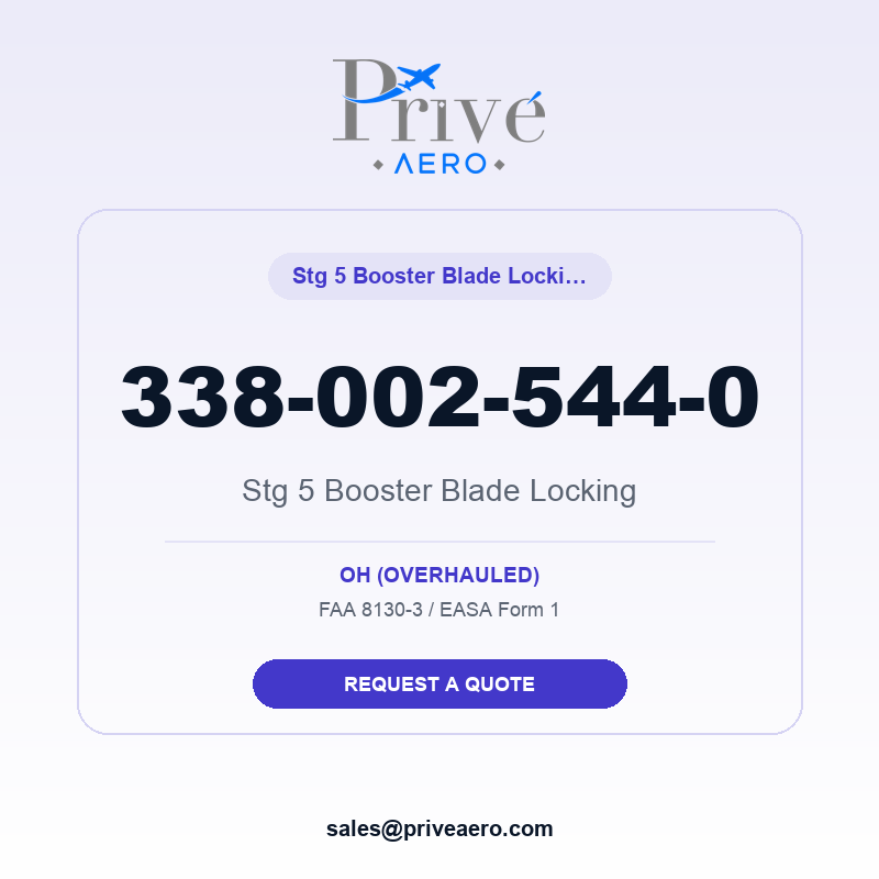 P/N 338-002-544-0 Stg 5 Booster Blade Locking 338-002-544-0 Stg 5 Booster Blade Locking – Privé Aero