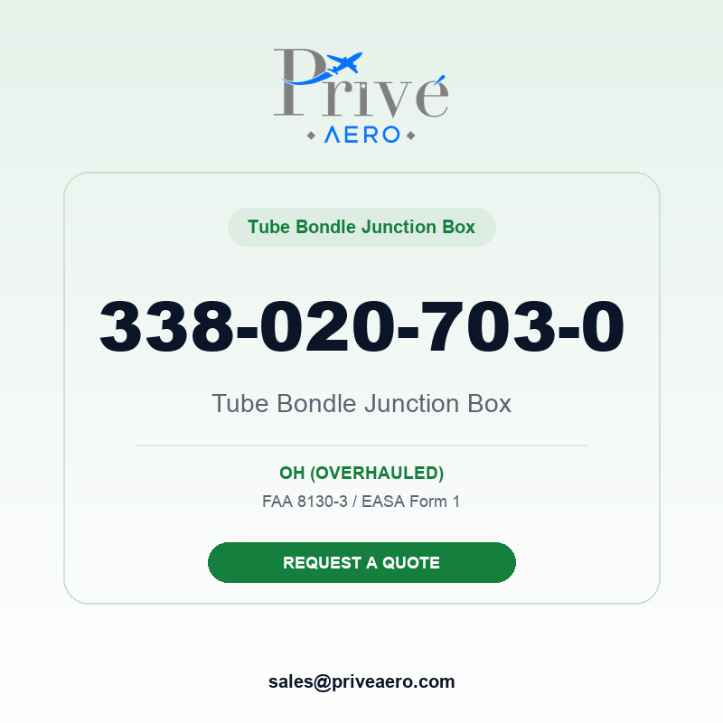 P/N 338-020-703-0 Tube Bondle Junction Box 338-020-703-0 Tube Bondle Junction Box – Privé Aero