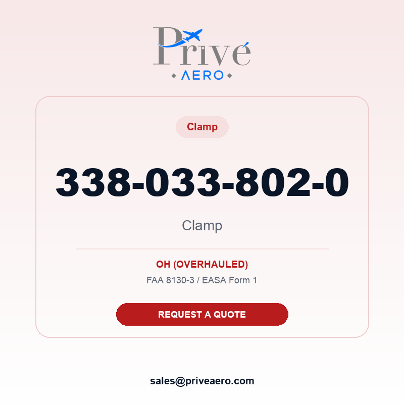 P/N 338-033-802-0 Clamp 338-033-802-0 Clamp – Privé Aero