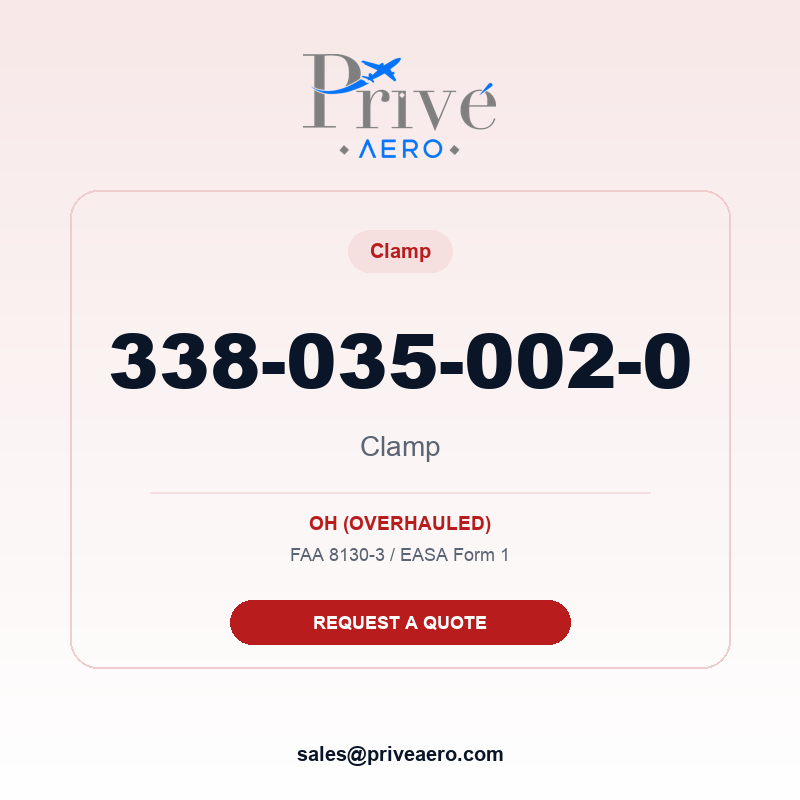 P/N 338-035-002-0 Clamp 338-035-002-0 Clamp – Privé Aero