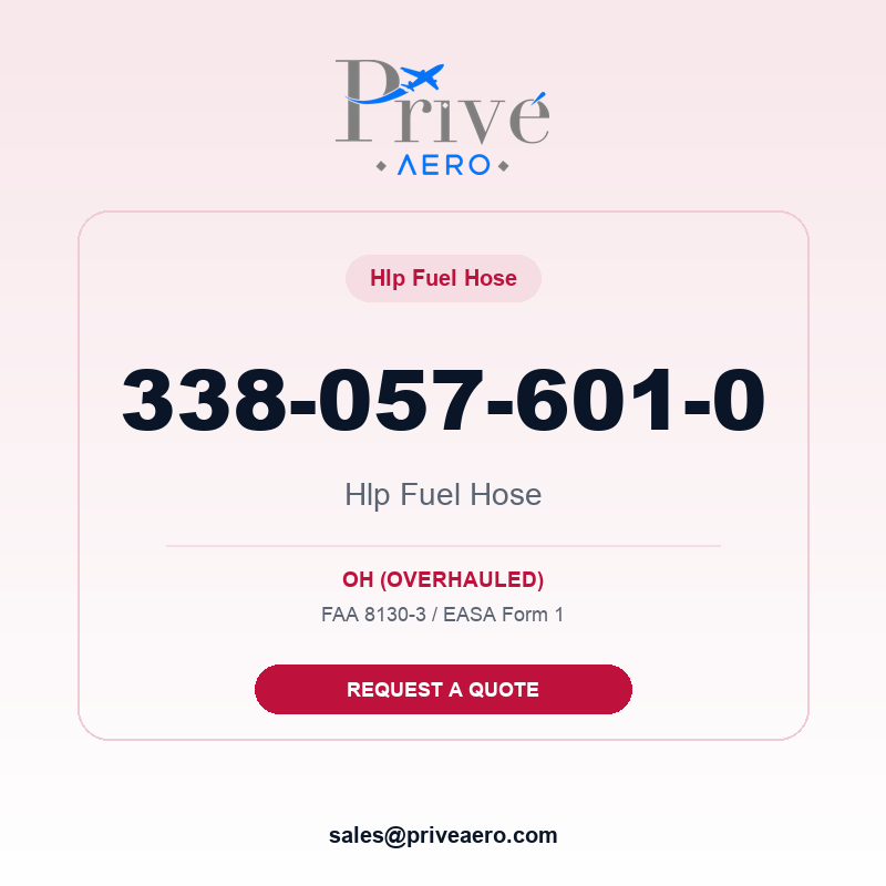 P/N 338-057-601-0 Hlp Fuel Hose 338-057-601-0 Hlp Fuel Hose – Privé Aero