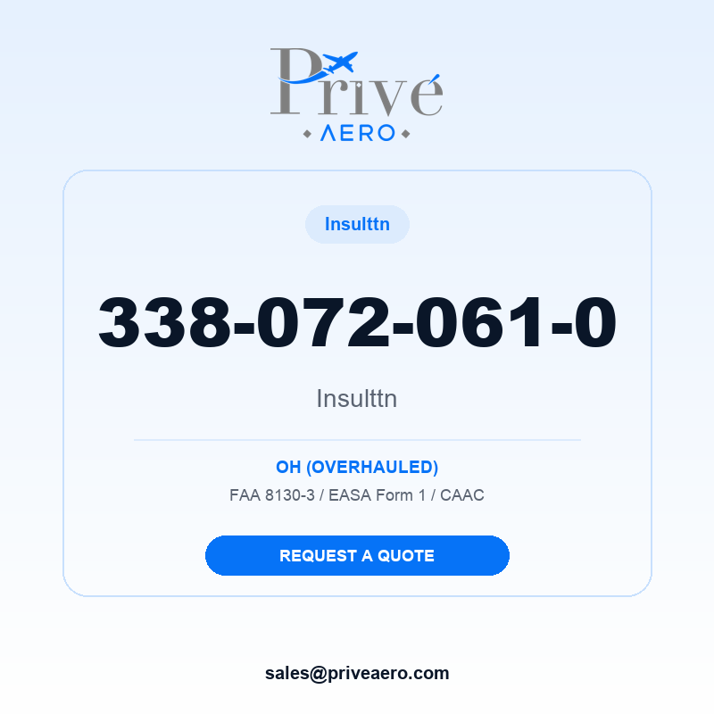 P/N 338-072-061-0 Insulttn 338-072-061-0 Insulttn – Privé Aero