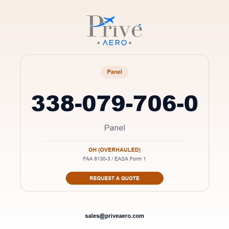 P/N 338-079-706-0 Panel 338-079-706-0 Panel – Privé Aero