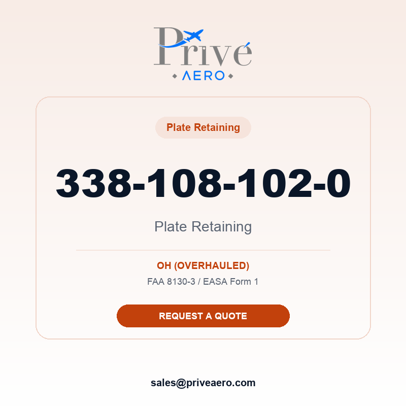 P/N 338-108-102-0 Plate Retaining 338-108-102-0 Plate Retaining – Privé Aero
