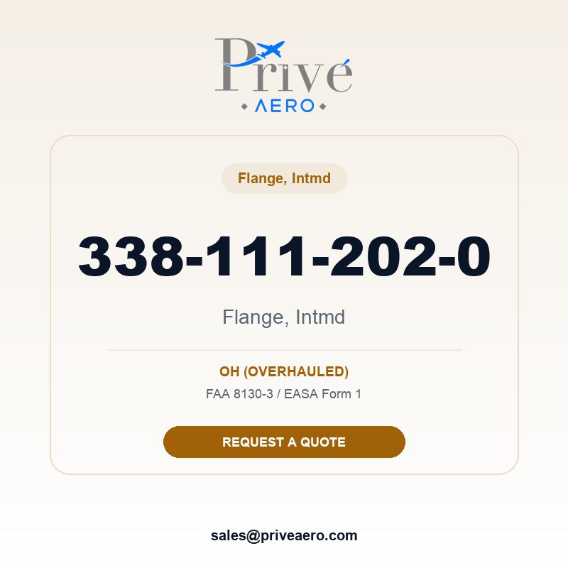 P/N 338-111-202-0 Flange, Intmd 338-111-202-0 Flange, Intmd – Privé Aero