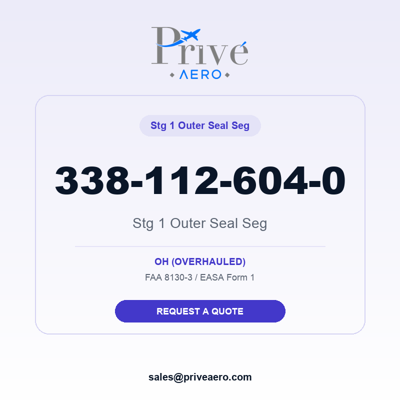 P/N 338-112-604-0 Stg 1 Outer Seal Seg 338-112-604-0 Stg 1 Outer Seal Seg – Privé Aero