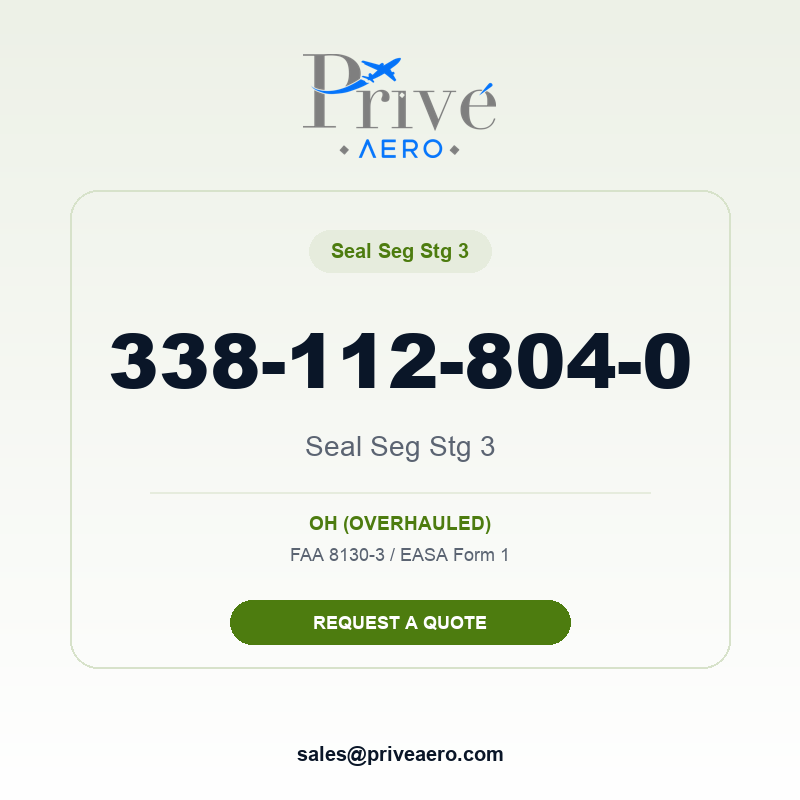 P/N 338-112-804-0 Seal Seg Stg 3 338-112-804-0 Seal Seg Stg 3 – Privé Aero