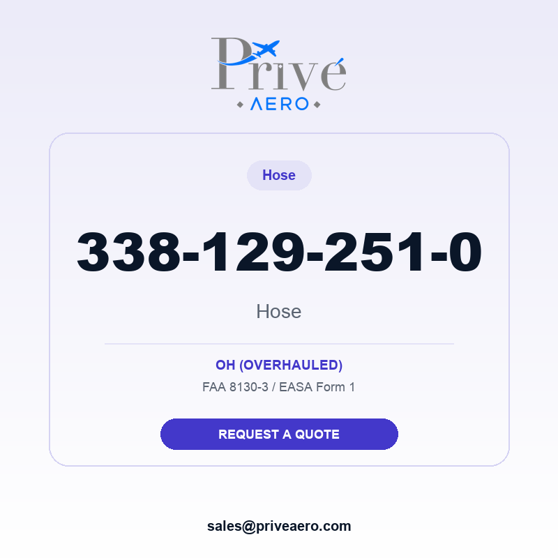 P/N 338-129-251-0 Hose 338-129-251-0 Hose – Privé Aero