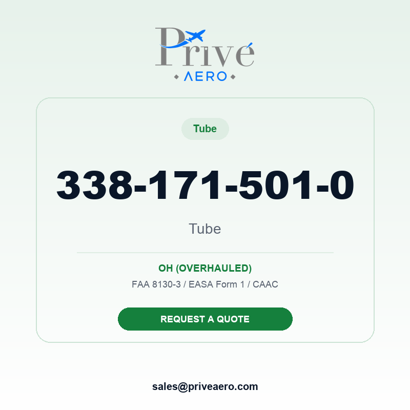 P/N 338-171-501-0 Tube 338-171-501-0 Tube – Privé Aero