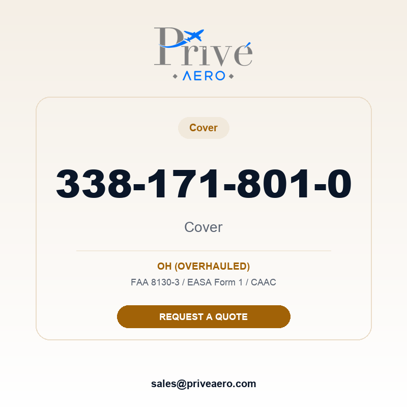 P/N 338-171-801-0 Cover 338-171-801-0 Cover – Privé Aero