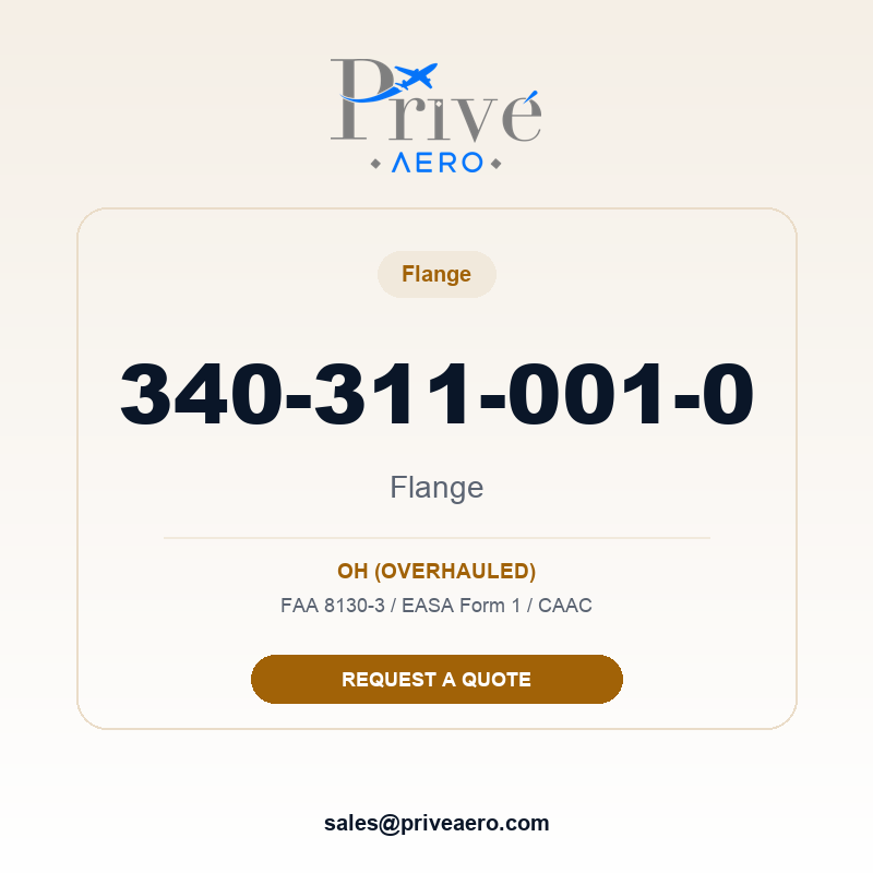 P/N 340-311-001-0 FLANGE 340-311-001-0 FLANGE – Privé Aero