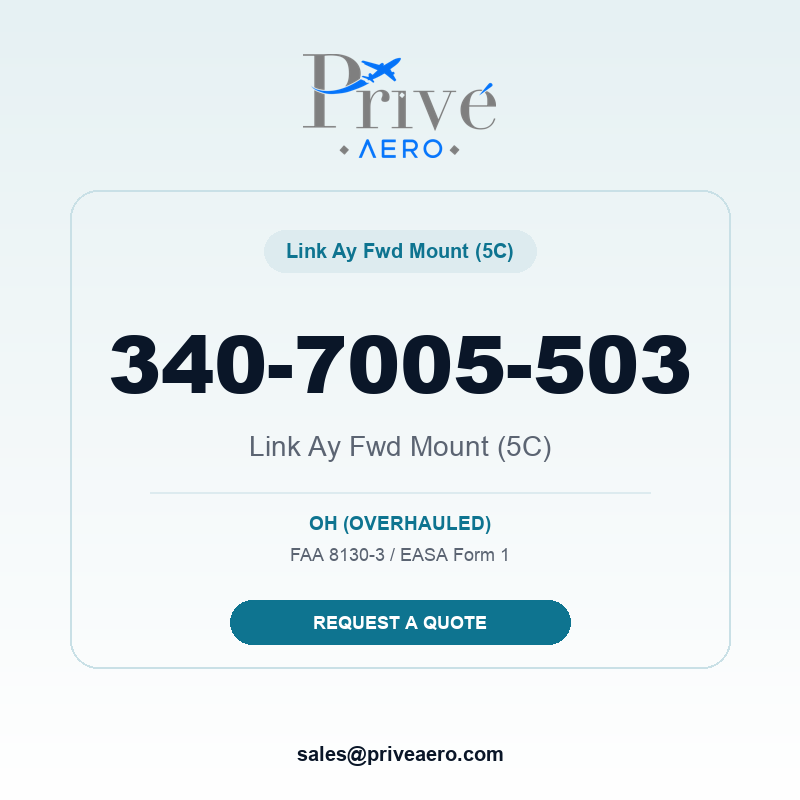 P/N 340-7005-503 Link Ay Fwd Mount (5C) 340-7005-503 Link Ay Fwd Mount (5C) – Privé Aero