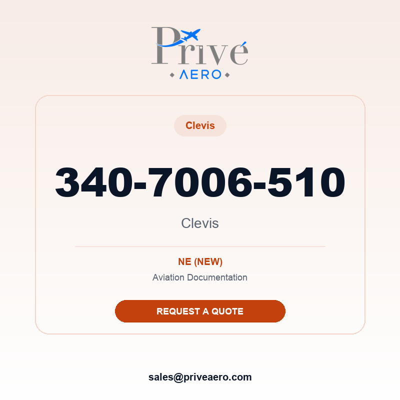 P/N 340-7006-510 Clevis 340-7006-510 Clevis – Privé Aero