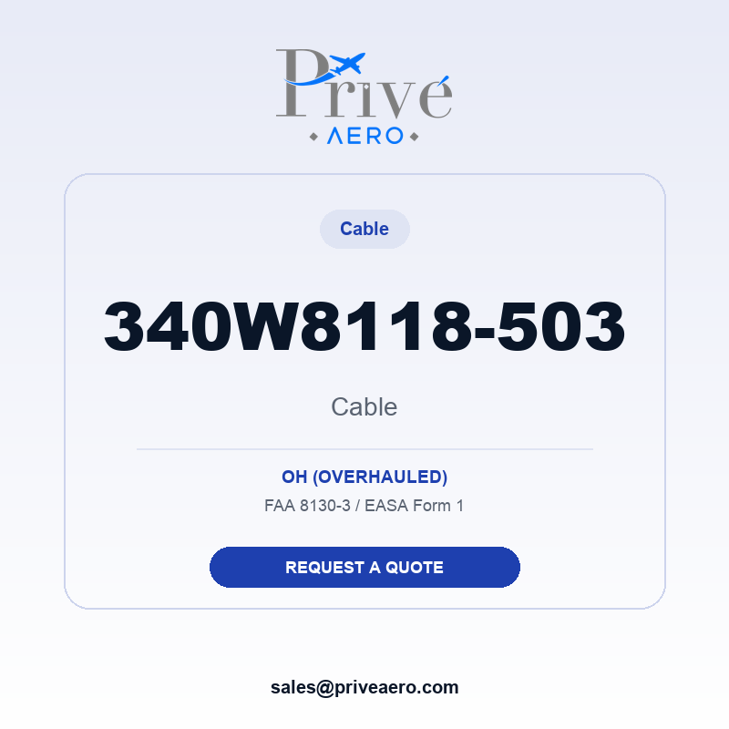P/N 340W8118-503 Cable 340W8118-503 Cable – Privé Aero
