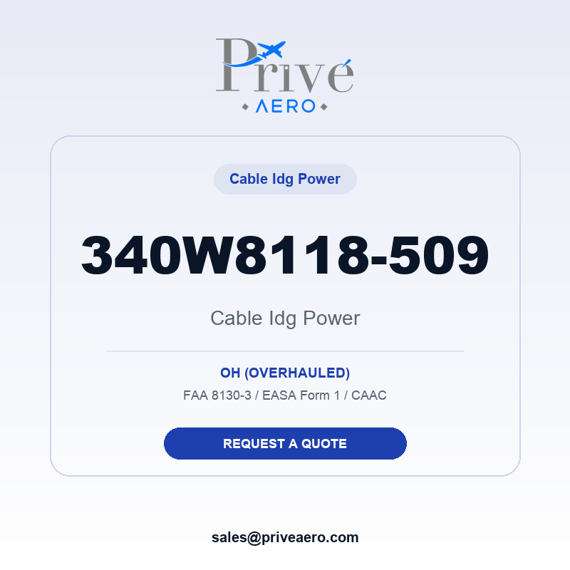 P/N 340W8118-509 Cable Idg Power 340W8118-509 Cable Idg Power – Privé Aero