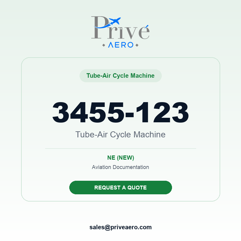 P/N 3455-123 Tube-Air Cycle Machine 3455-123 Tube-Air Cycle Machine – Privé Aero