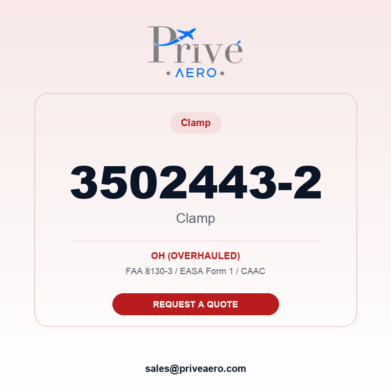 P/N 3502443-2 CLAMP 3502443-2 CLAMP – Privé Aero