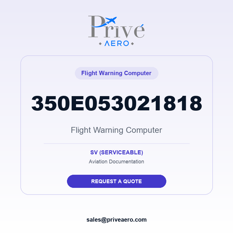 P/N 350E053021818 Flight Warning Computer 350E053021818 Flight Warning Computer – Privé Aero
