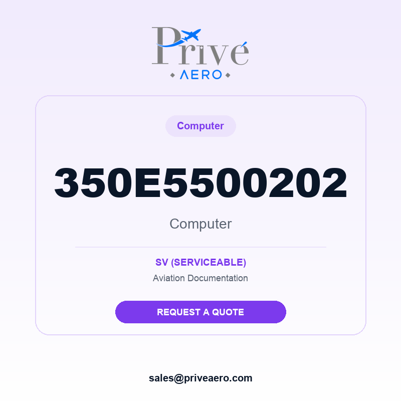 P/N 350E5500202 Computer 350E5500202 Computer – Privé Aero