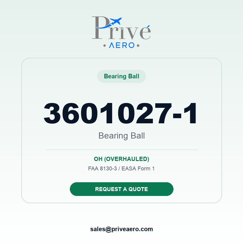 P/N 3601027-1 Bearing Ball 3601027-1 Bearing Ball – Privé Aero