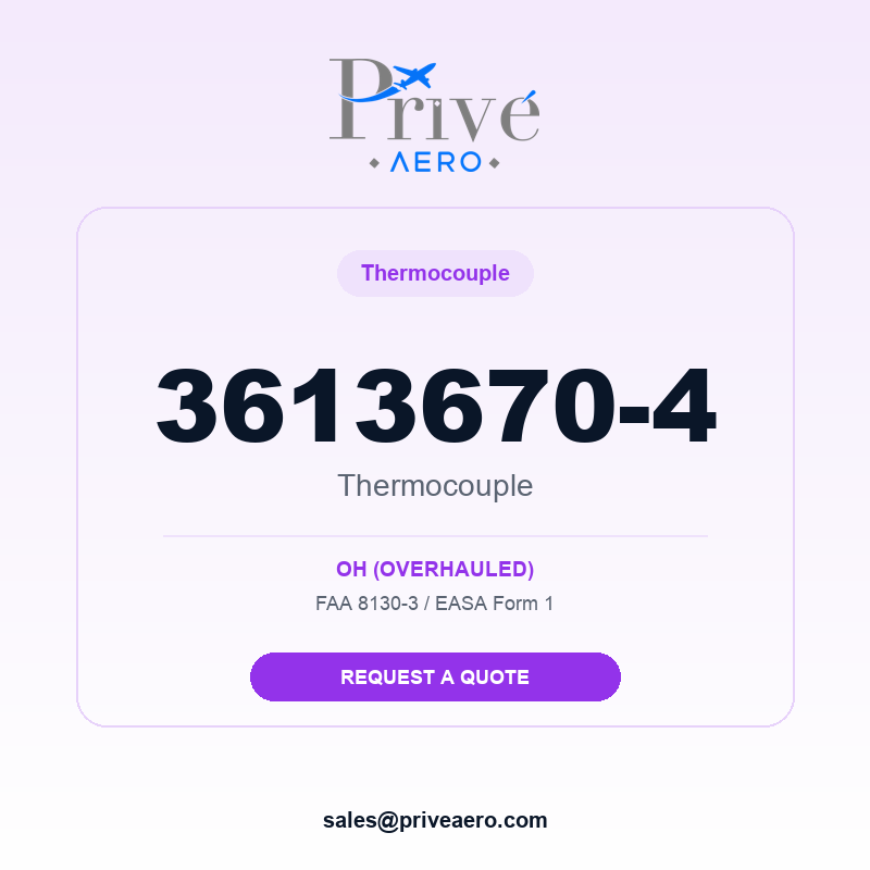 P/N 3613670-4 Thermocouple 3613670-4 Thermocouple – Privé Aero