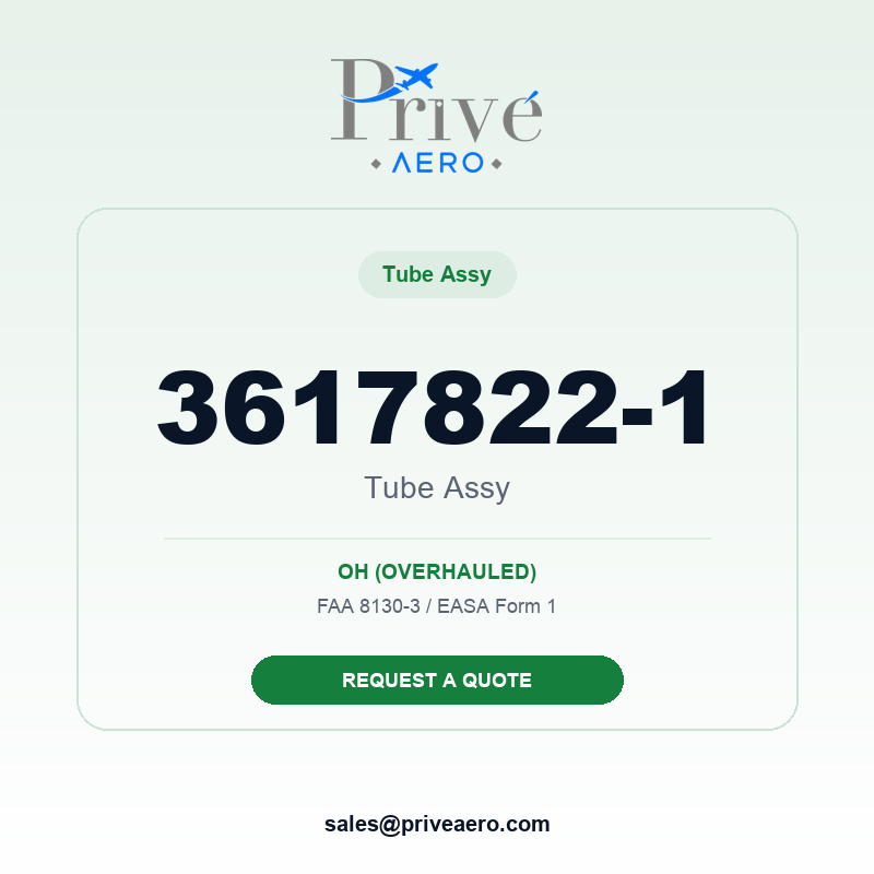P/N 3617822-1 Tube ASSY 3617822-1 Tube ASSY – Privé Aero