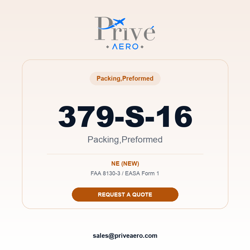 P/N 379-S-16 Packing,preformed 379-S-16 Packing,preformed – Privé Aero
